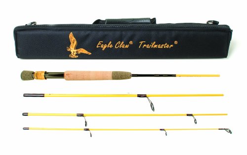 Eagle Claw Trailmaster Light Spin and Fly Rod (7-Feet, 6-Inches, 4 Piece)