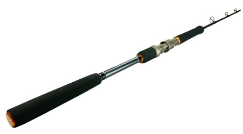 Okuma's Andros Lightweight 2 Piece Jigging Rod-A-S-602M (Black/Silver/Orange, 6-Feet)