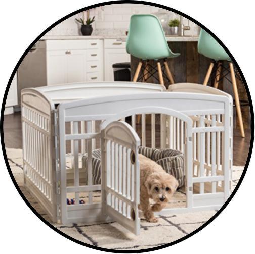 IRIS USA 24'' 4 Panel Exercise Pet Playpen RoboDoggy. Pet Supplies